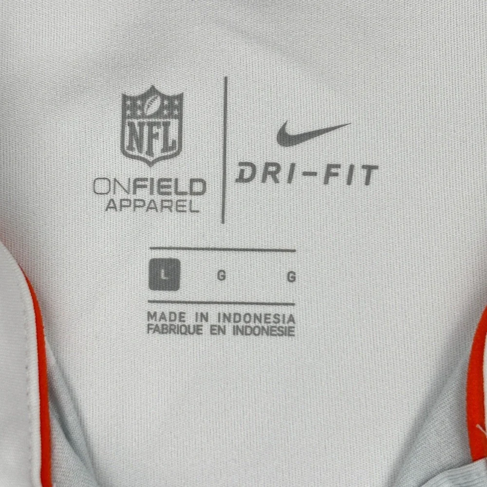 Nike Shirt Mens Large White Cincinnati Bengals NFL Dri-Fit Golf Polo Sideline L